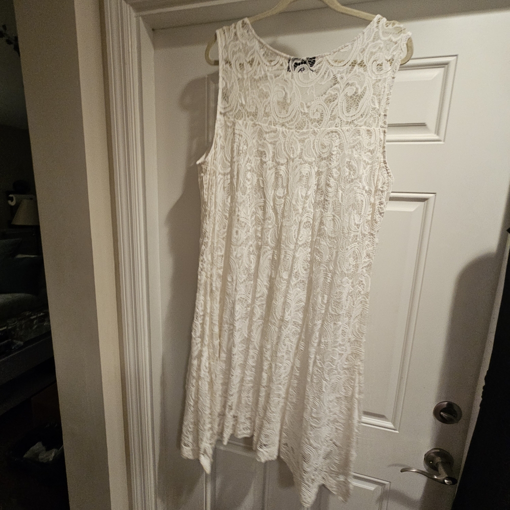Lane Bryant 22/24 Elegant White Lace Dress - Picture 6 of 9